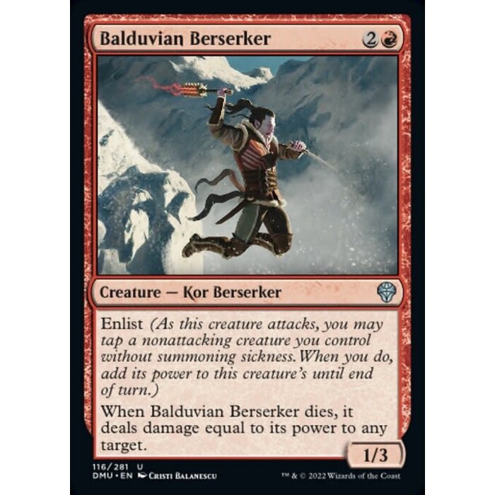 Magic: The Gathering Balduvian Berserker (116) Lightly Played Foil