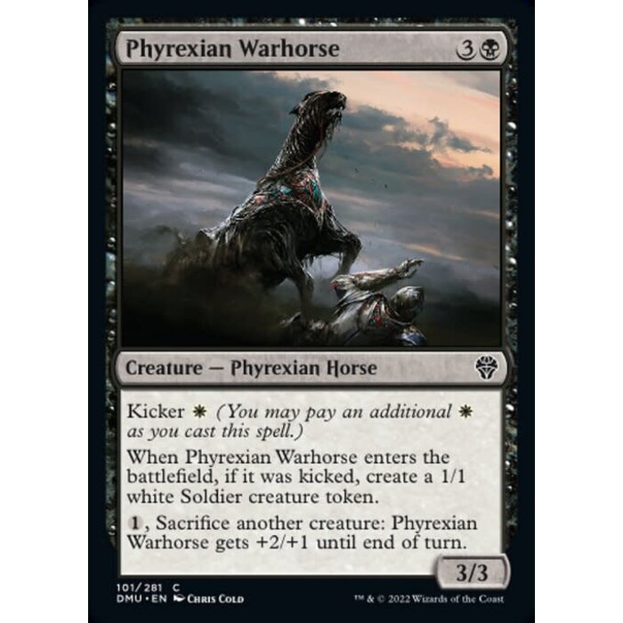 Magic: The Gathering Phyrexian Warhorse (101) Lightly Played Foil
