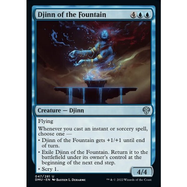Magic: The Gathering Djinn of the Fountain (047) Lightly Played Foil