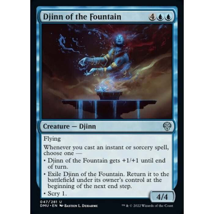 Magic: The Gathering Djinn of the Fountain (047) Lightly Played Foil