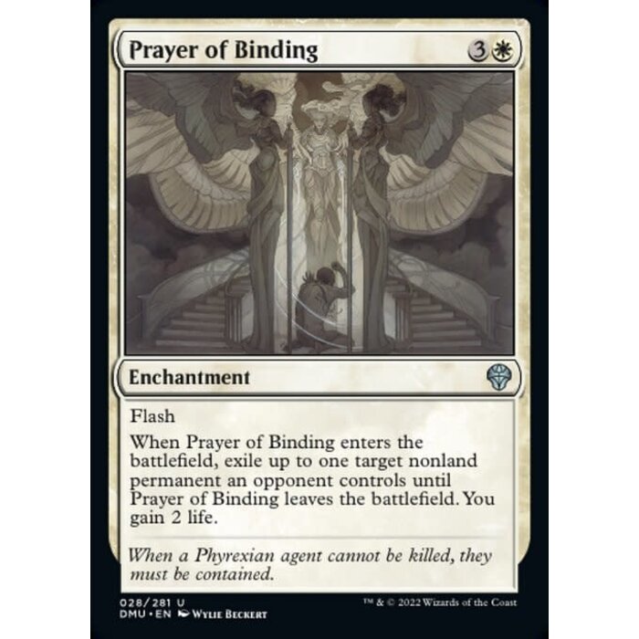 Magic: The Gathering Prayer of Binding (028) Lightly Played Foil