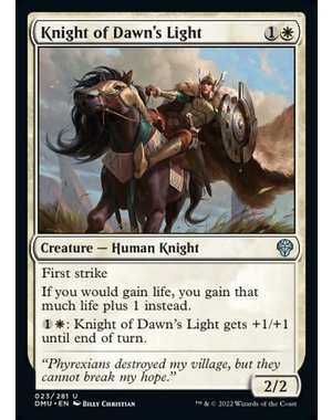 Magic: The Gathering Knight of Dawn's Light (023) Lightly Played Foil