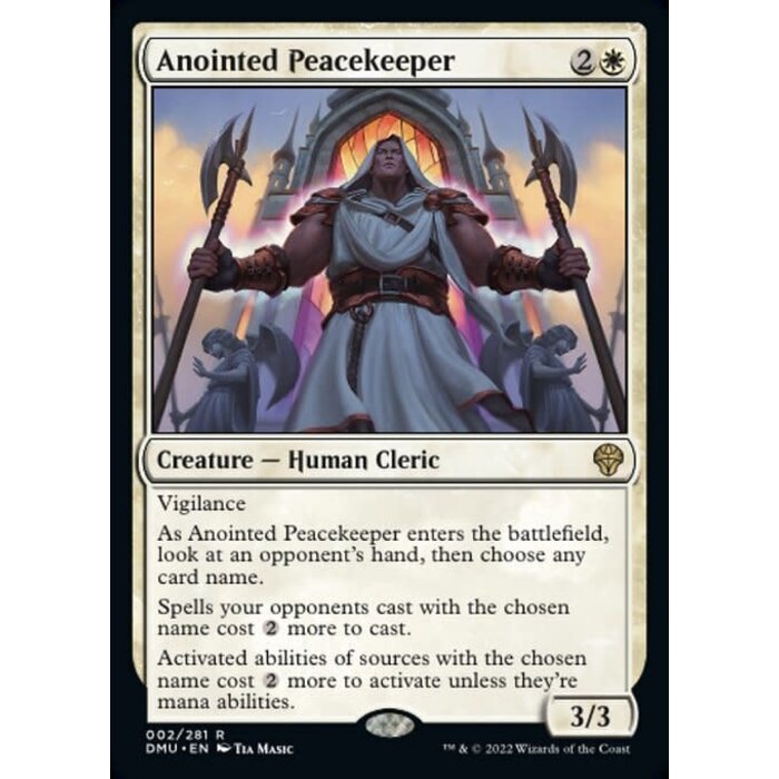 Magic: The Gathering Anointed Peacekeeper (002) Lightly Played Foil