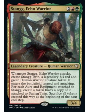 Magic: The Gathering Stangg, Echo Warrior (042) Lightly Played Foil