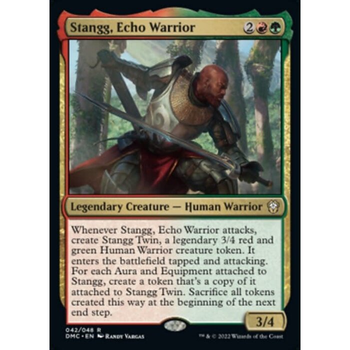 Magic: The Gathering Stangg, Echo Warrior (042) Lightly Played Foil