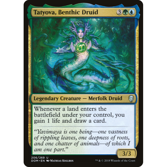 Magic: The Gathering Tatyova, Benthic Druid (206) Lightly Played