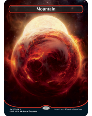 Magic: The Gathering Mountain (243) (Borderless) Lightly Played Foil