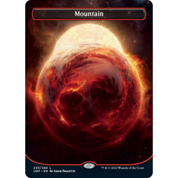 Magic: The Gathering Mountain (243) (Borderless) Lightly Played Foil