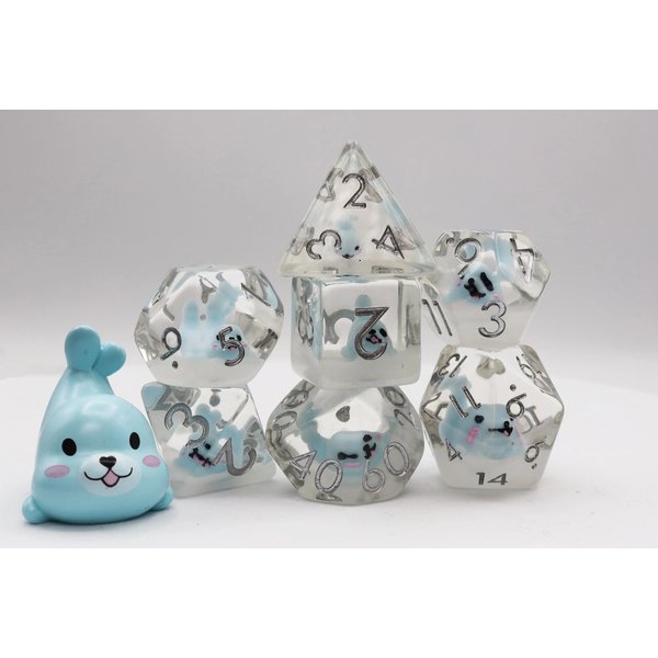 Foam Brain Blue Seal RPG Dice Set