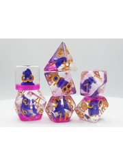 Foam Brain Purple T-Rex RPG Dice Set