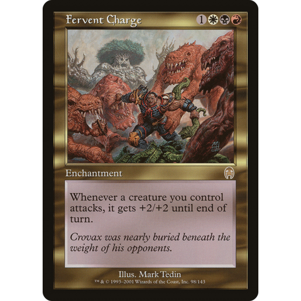 Magic: The Gathering Fervent Charge (098) Lightly Played