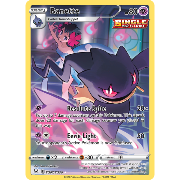 Pokemon Banette (TG07) Lightly Played