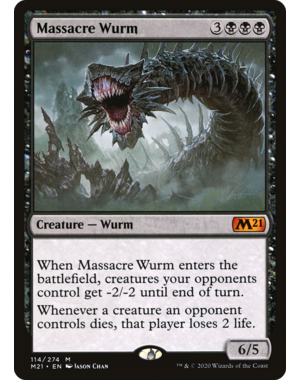 Magic: The Gathering Massacre Wurm (114) Lightly Played