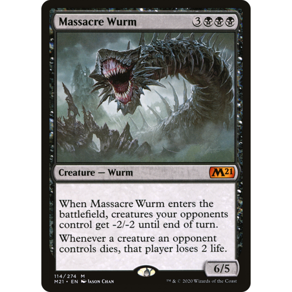 Magic: The Gathering Massacre Wurm (114) Lightly Played
