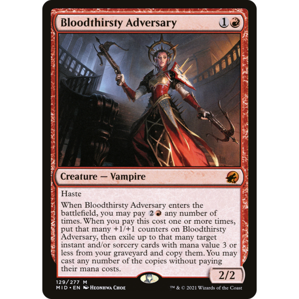 Magic: The Gathering Bloodthirsty Adversary (129) Lightly Played