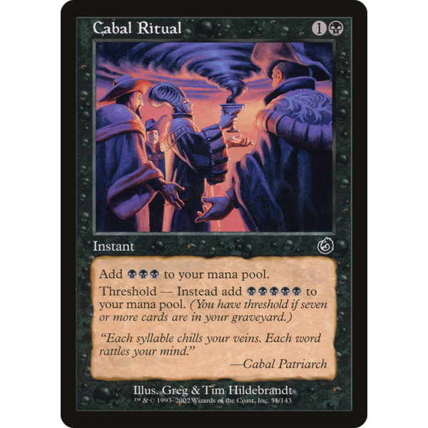 Magic: The Gathering Cabal Ritual (051) Lightly Played