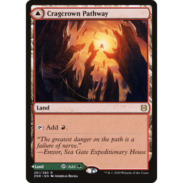 Magic: The Gathering Cragcrown Pathway (261) Lightly Played