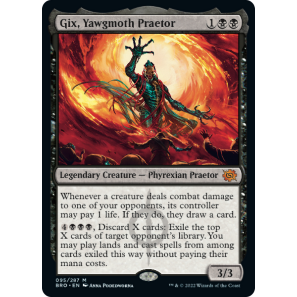 Magic: The Gathering Gix, Yawgmoth Praetor (095) Lightly Played Foil