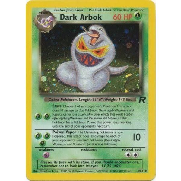 Pokemon Dark Arbok (002) UNL Moderately Played