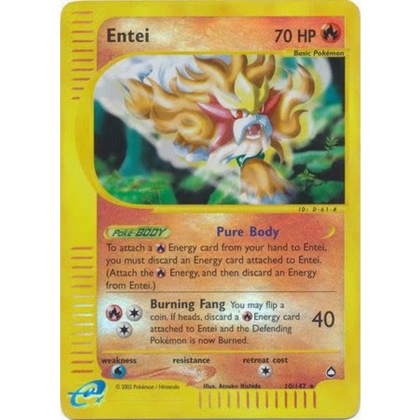 Pokemon Entei (010) Heavily Played Reverse Foil