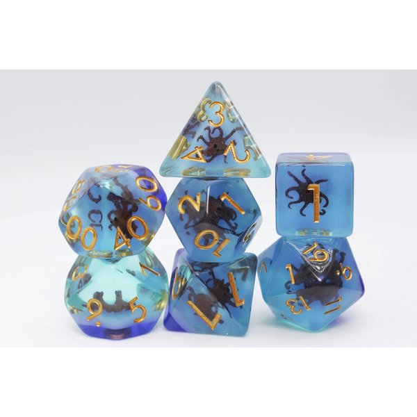 Foam Brain Coffee Octopus RPG Dice Set