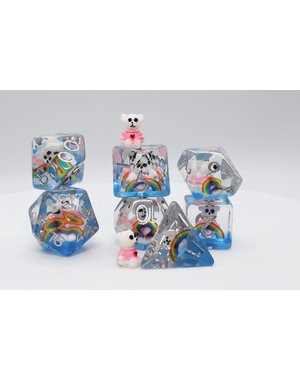 Foam Brain Rainbow & Teddy RPG Dice Set
