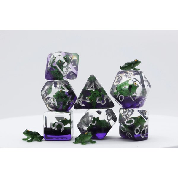 Foam Brain Green Poison Frog RPG Dice Set