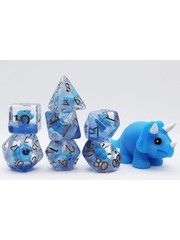 Foam Brain Blue Triceratops RPG Dice Set