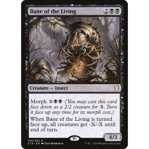 Magic: The Gathering Bane of the Living (104) Lighlty Played