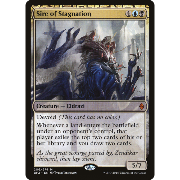 Magic: The Gathering Sire of Stagnation (206) Lightly Played