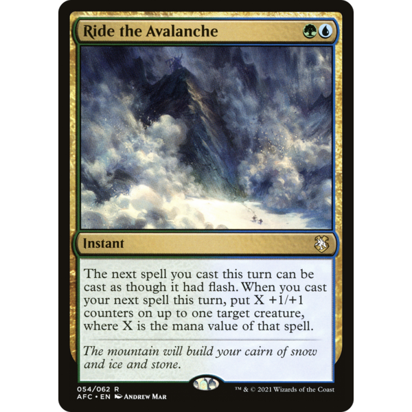 Magic: The Gathering Ride the Avalanche (054) Lightly Played