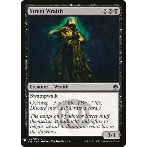 Magic: The Gathering Street Wraith (783) Lightly Played