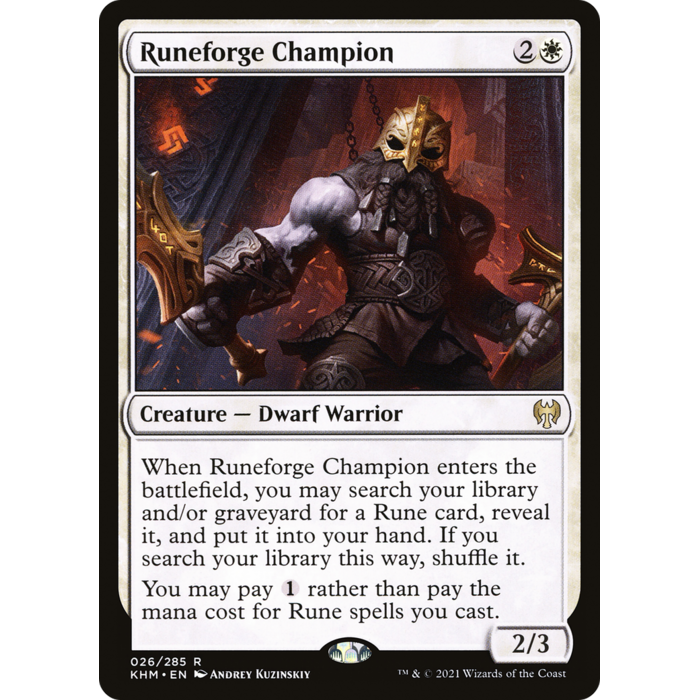 Magic: The Gathering Runeforge Champion (026) Moderately Played