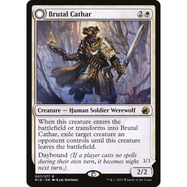 Magic: The Gathering Brutal Cathar (007) Lightly Played Foil