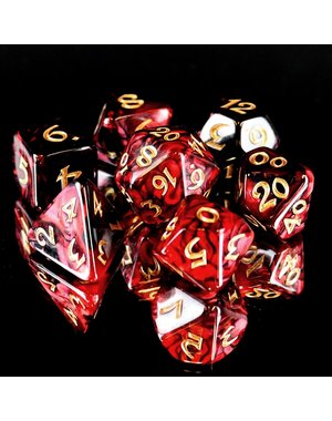 Die Hard Dice 7 Piece RPG Set - Elessia Kybr - Inquisitor with Gold