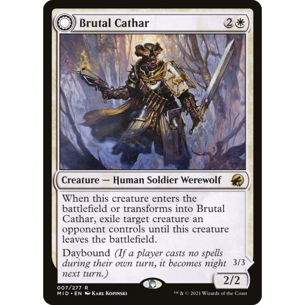 Magic: The Gathering Brutal Cathar (007) Lightly Played