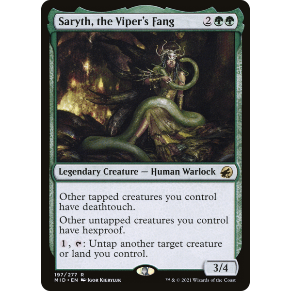 Magic: The Gathering Saryth, the Viper's Fang (MID) (197) Lightly Played