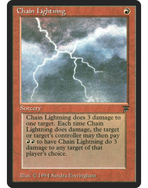 Magic: The Gathering Chain Lightning (137) Heavily Played