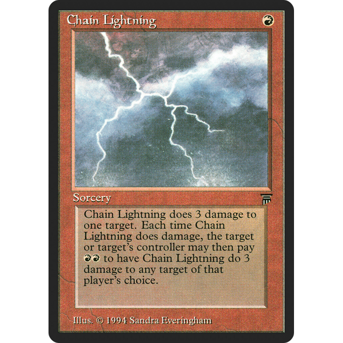 Magic: The Gathering Chain Lightning (137) Heavily Played