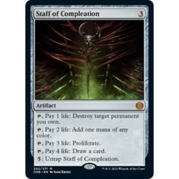 Wizards of The Coast Staff of Compleation (242) Lightly Played Foil