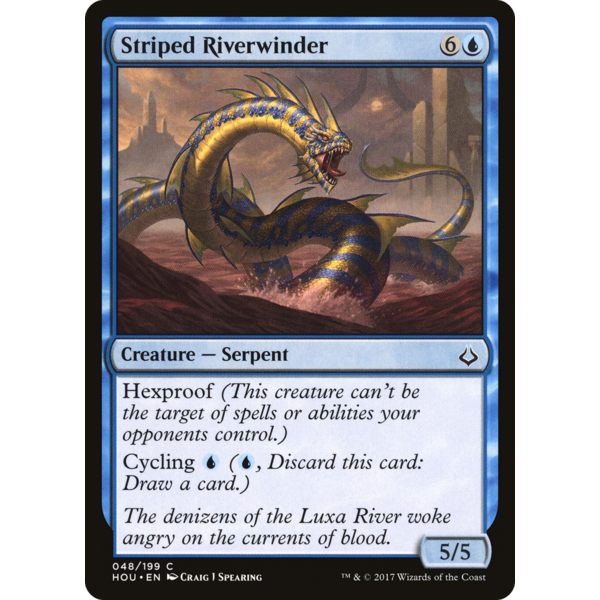 Magic: The Gathering Striped Riverwinder (048) Lightly Played Foil