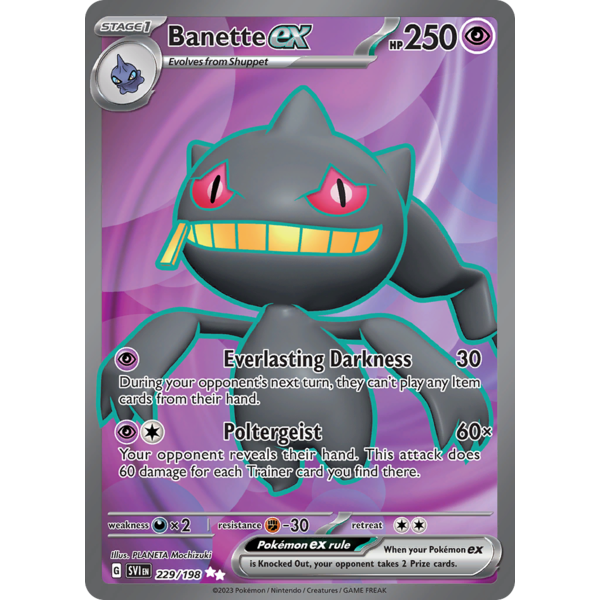 Pokemon Banette ex (229) Lightly Played Holofoil