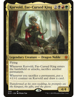 Magic: The Gathering Korvold, Fae-Cursed King (329) Lightly Played Foil