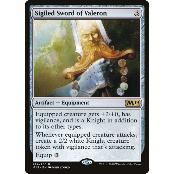 Magic: The Gathering Sigiled Sword of Valeron (244) Lightly Played