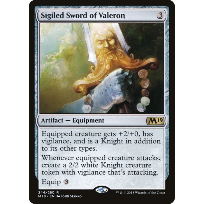 Magic: The Gathering Sigiled Sword of Valeron (244) Lightly Played