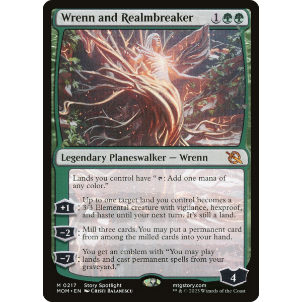 Magic: The Gathering Wrenn and Realmbreaker (217) Lightly Played