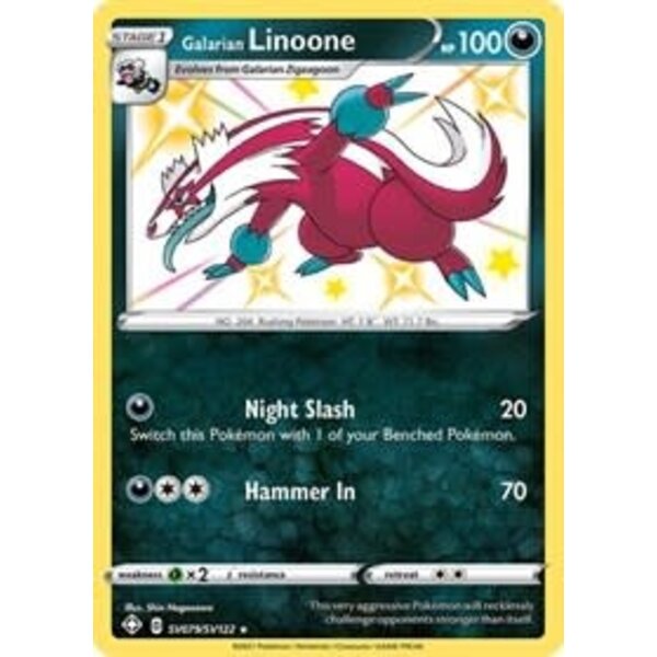 Pokemon Galarian Linoone (SV079) Lightly Played Holofoil