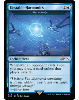 Magic: The Gathering Unstable Harmonics - Rhystic Study (478) Lightly Played Foil