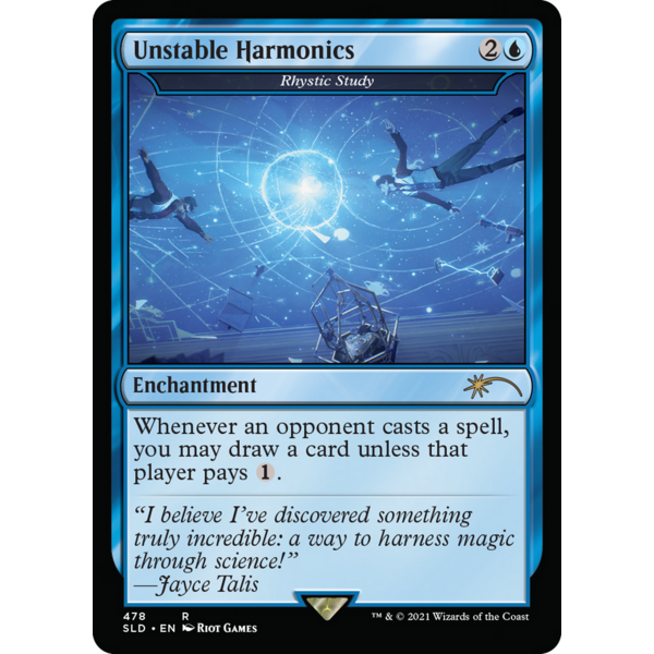 Magic: The Gathering Unstable Harmonics - Rhystic Study (478) Lightly Played Foil