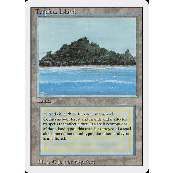 Magic: The Gathering Tropical Island (288) Damaged